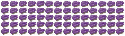 Pet Flea Combs Contoured Grip 3" 29 Tooth Tool Black or Purple Bulk Available (Purple - 75 Combs)