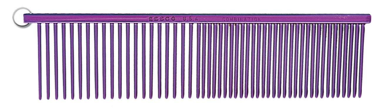 Resco US-Made Combination Comb for Dogs and Cats, 1.5" Pins, Candy Purple