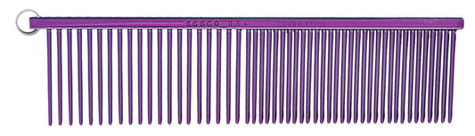 Resco US-Made Combination Comb for Dogs and Cats, 1.5" Pins, Candy Purple