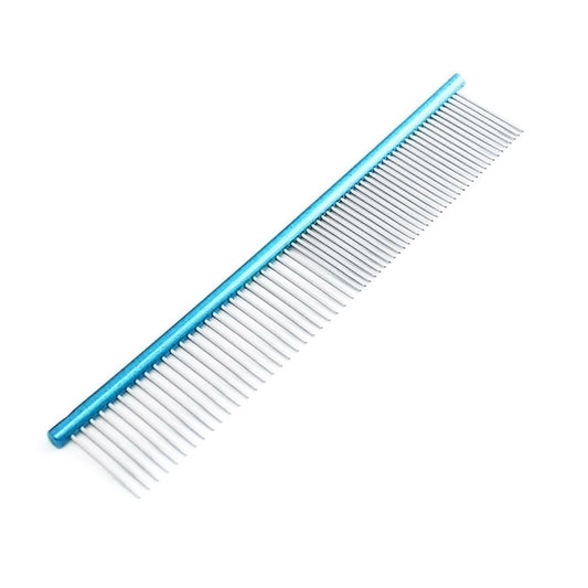 Shldybc Dog Comb for Removes Tangles and Knots - Cat Comb for Removing Matted Fur - Grooming Tool with Stainless Steel Teeth and Non-Slip Grip Handle - Pet Hair Comb for Home Grooming Kit