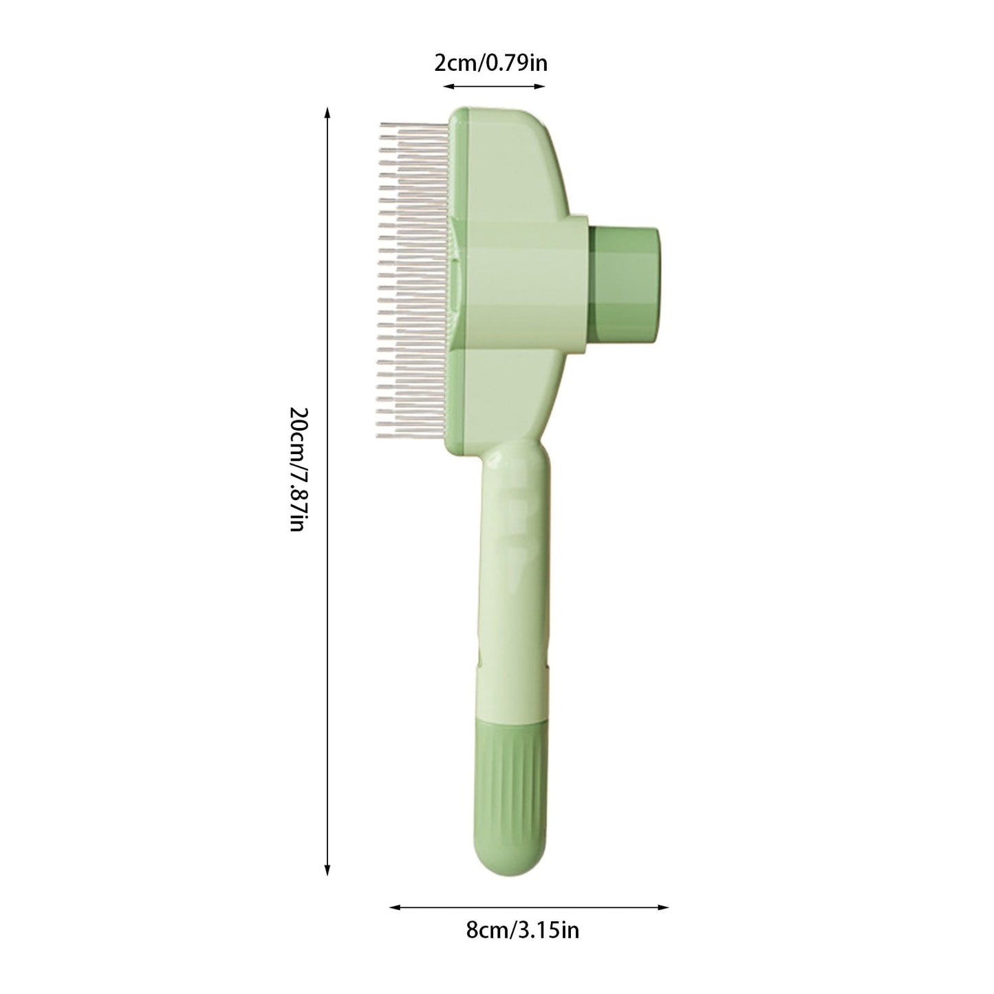 2025 New Pet Hair Removal Comb - Stainless Steel Cat Grooming Brush with Release Button, Flea Comb for Dogs & Cats, Self-Cleaning Deshedding Tool for Short & Long Hair