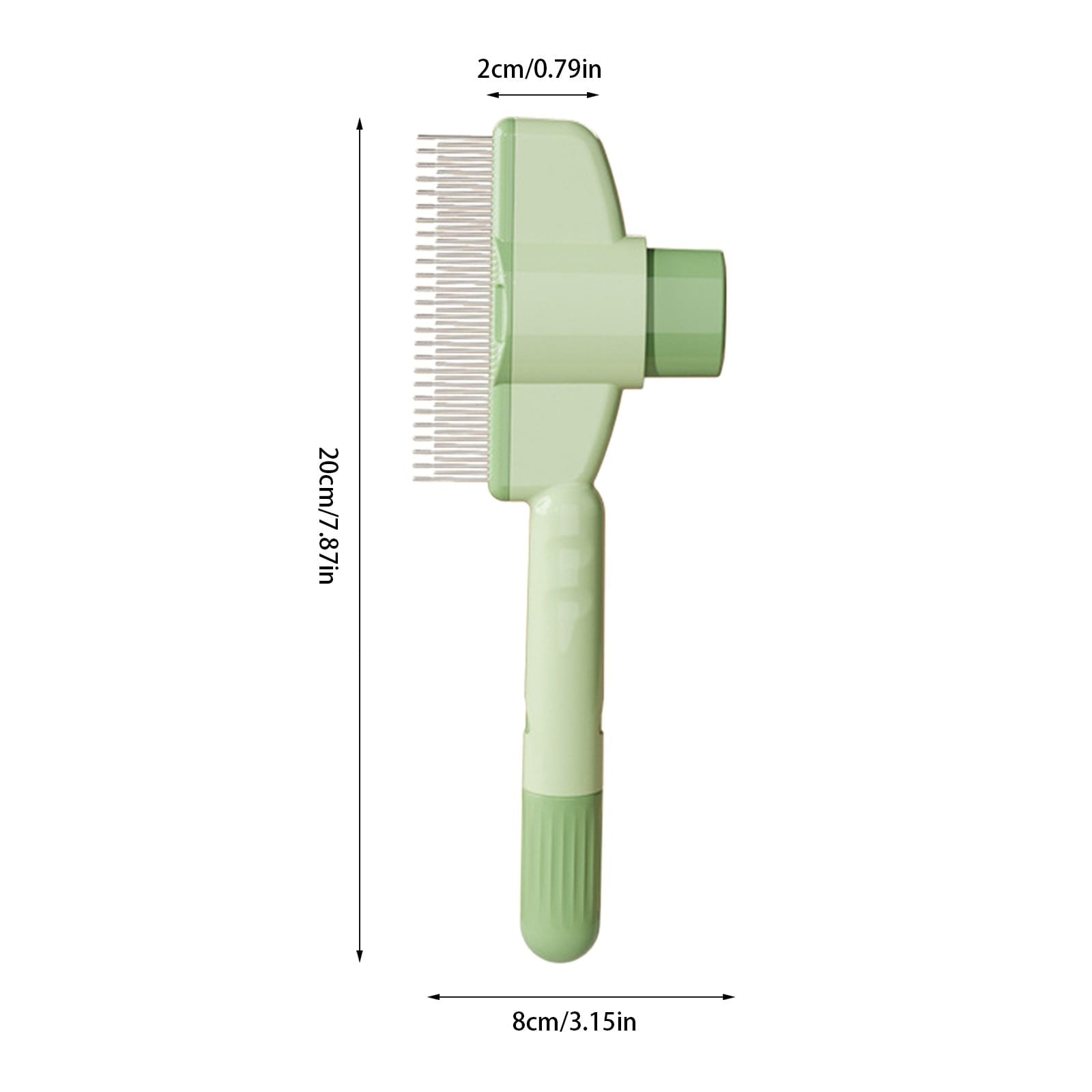 2025 New Pet Hair Removal Comb - Stainless Steel Cat Grooming Brush with Release Button, Flea Comb for Dogs & Cats, Self-Cleaning Deshedding Tool for Short & Long Hair