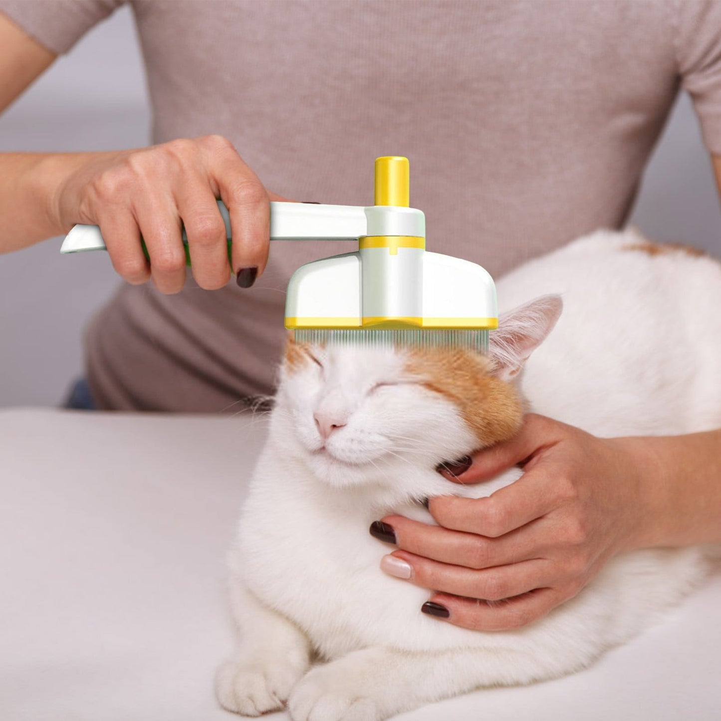 Hogarize Pet Hair Removal Comb,360-Degree Rotating Multifunctional Brush,Self-Cleaning Cat & Dog Brush,Short & Long Hair Grooming Tool