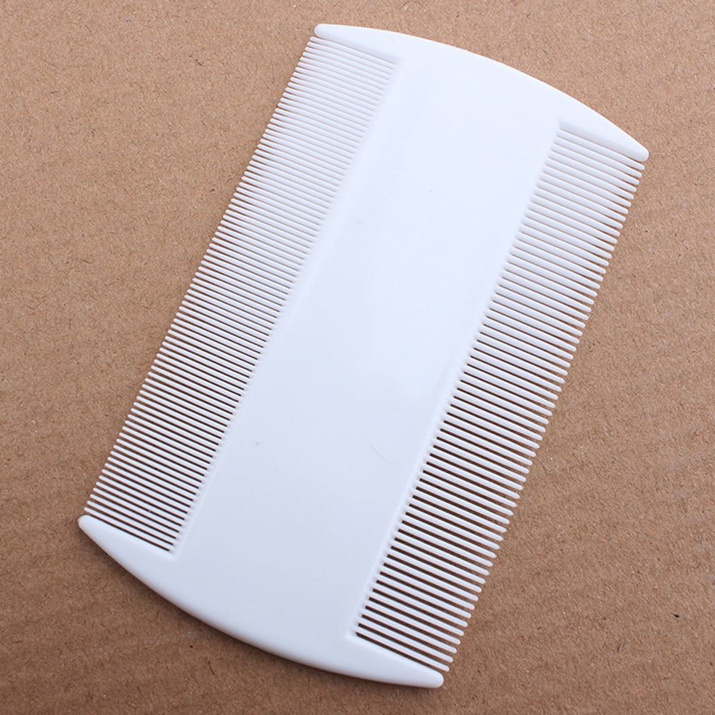 Hongchegh pet flea comb 3pcs Plastic Flea Lice Combs Double Sided Comb Fine Tooth Head Lice Flea Hair Combs Pet Grooming Tool (White)