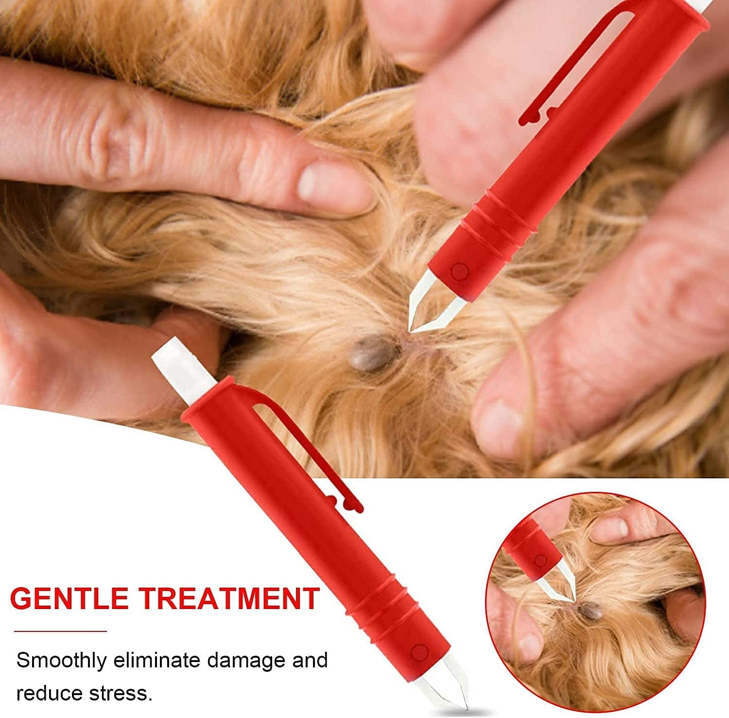 Emlimny 5PCS Tick Removal Tool Tick Picker Flea Removal Tool, Home Sake Tick Remover, Tick Hook Removal Tool Kit Remove Ticks Pet Comb Pet Supplies for Dogs, Cats and Human