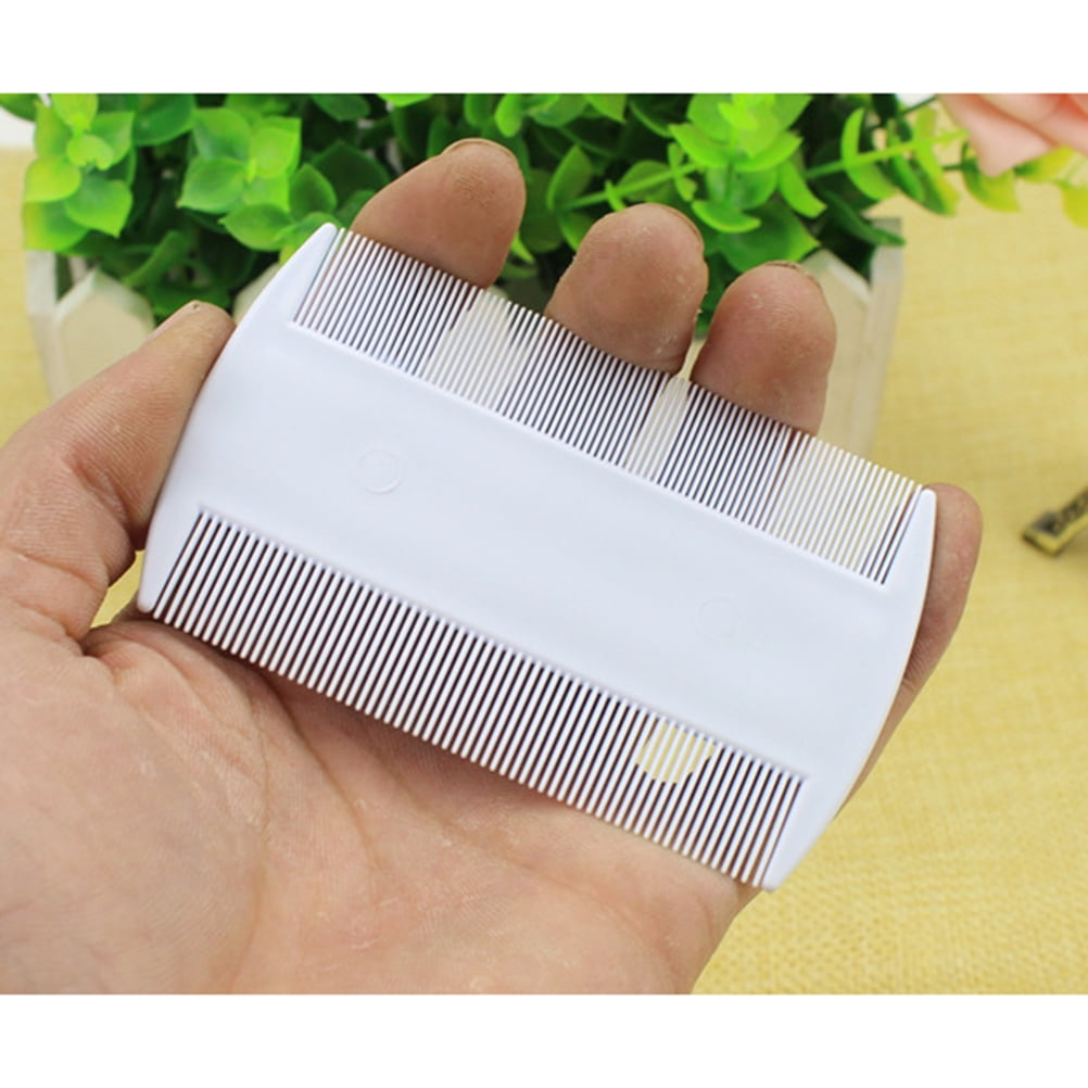 Hongchegh pet flea comb 3pcs Plastic Flea Lice Combs Double Sided Comb Fine Tooth Head Lice Flea Hair Combs Pet Grooming Tool (White)