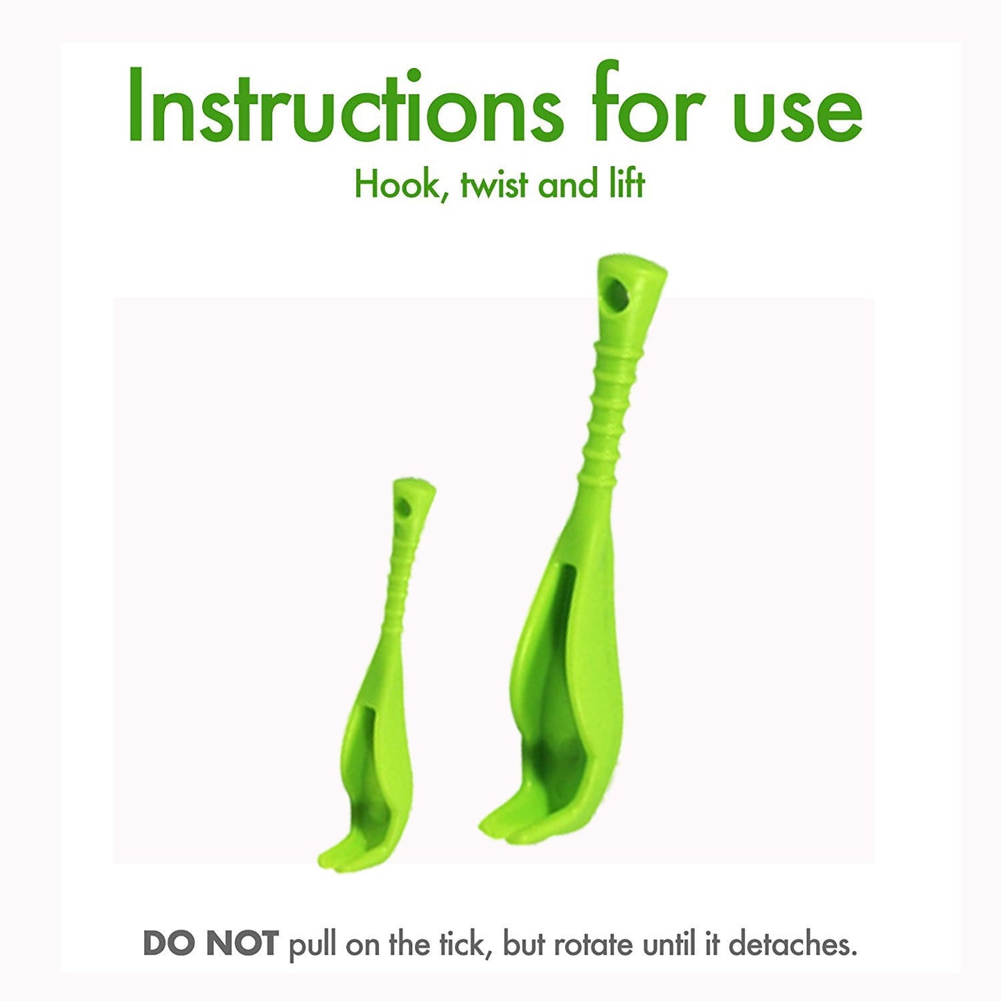 Tick Remover Hook Tool Set - Material, Two Sizes, Safe Effective Removal, for Humans Dogs Cats Pets Tick Louse Removal