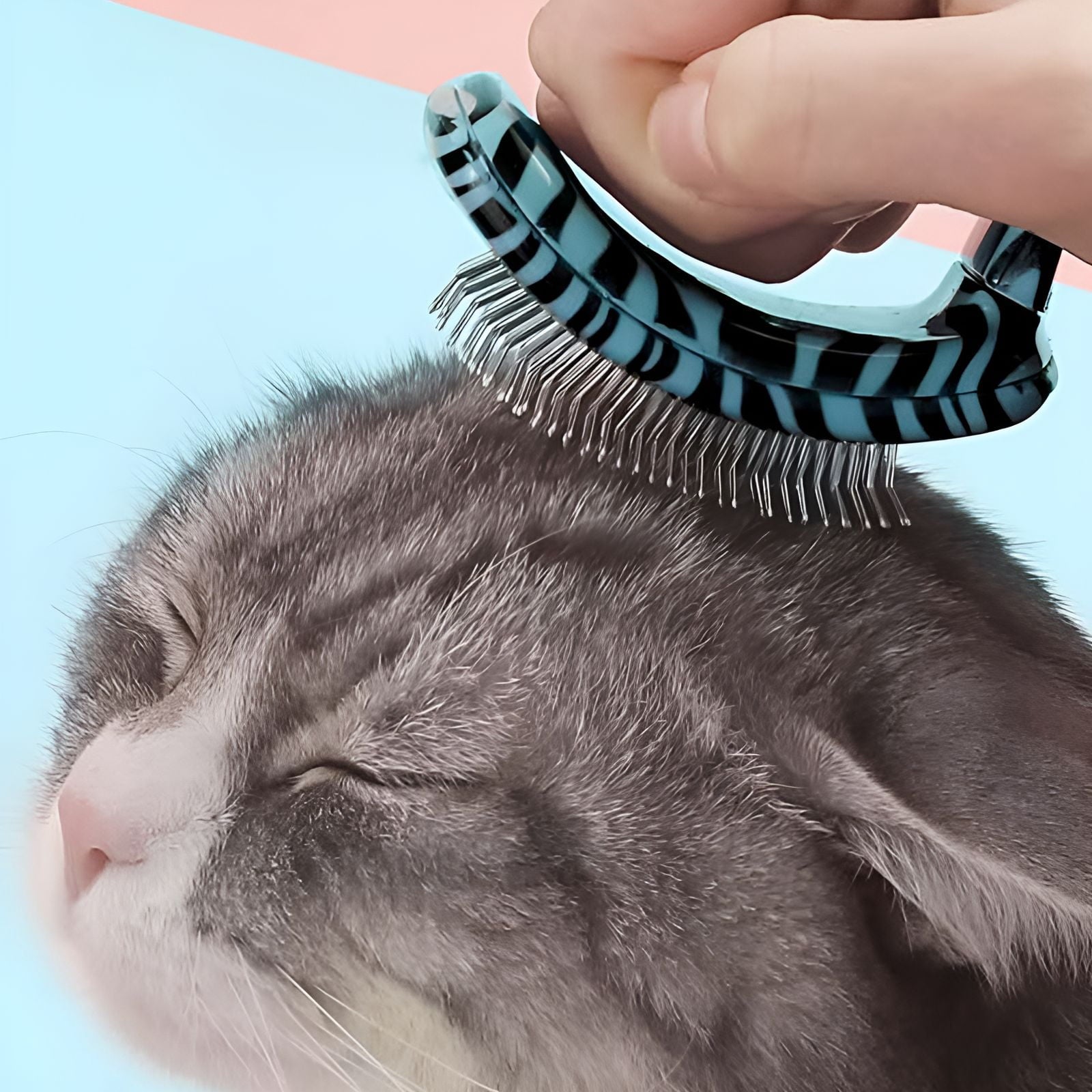 ACDANC Dog Comb,Metal Comb,Grooming Tool for Dogs and Cats Cat Combs for Indoor Cats,Blue