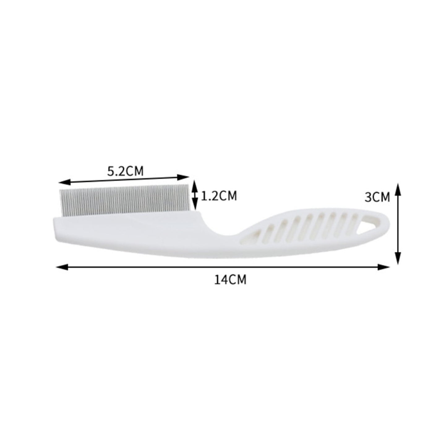 Rvasteizo 2PCS Pet Hair Grooming Comb Flea Shedding Brush Puppy Dog Stainless Comb
