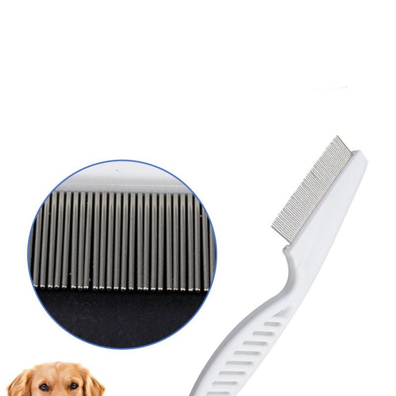 Panliya is beautiful Flea Comb Dog Cat Hair Removal Brush Stainless Steel Dense Teeth Inline Comb Portable Pet Universal Grooming Cleaning Supplies
