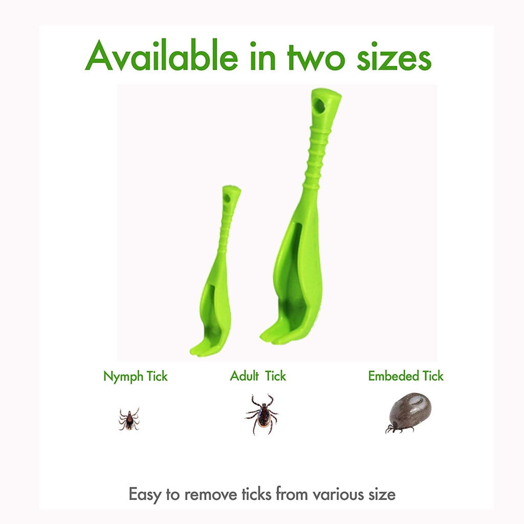 Tick Remover Hook Tool Set - Material, Two Sizes, Safe Effective Removal, for Humans Dogs Cats Pets Tick Louse Removal