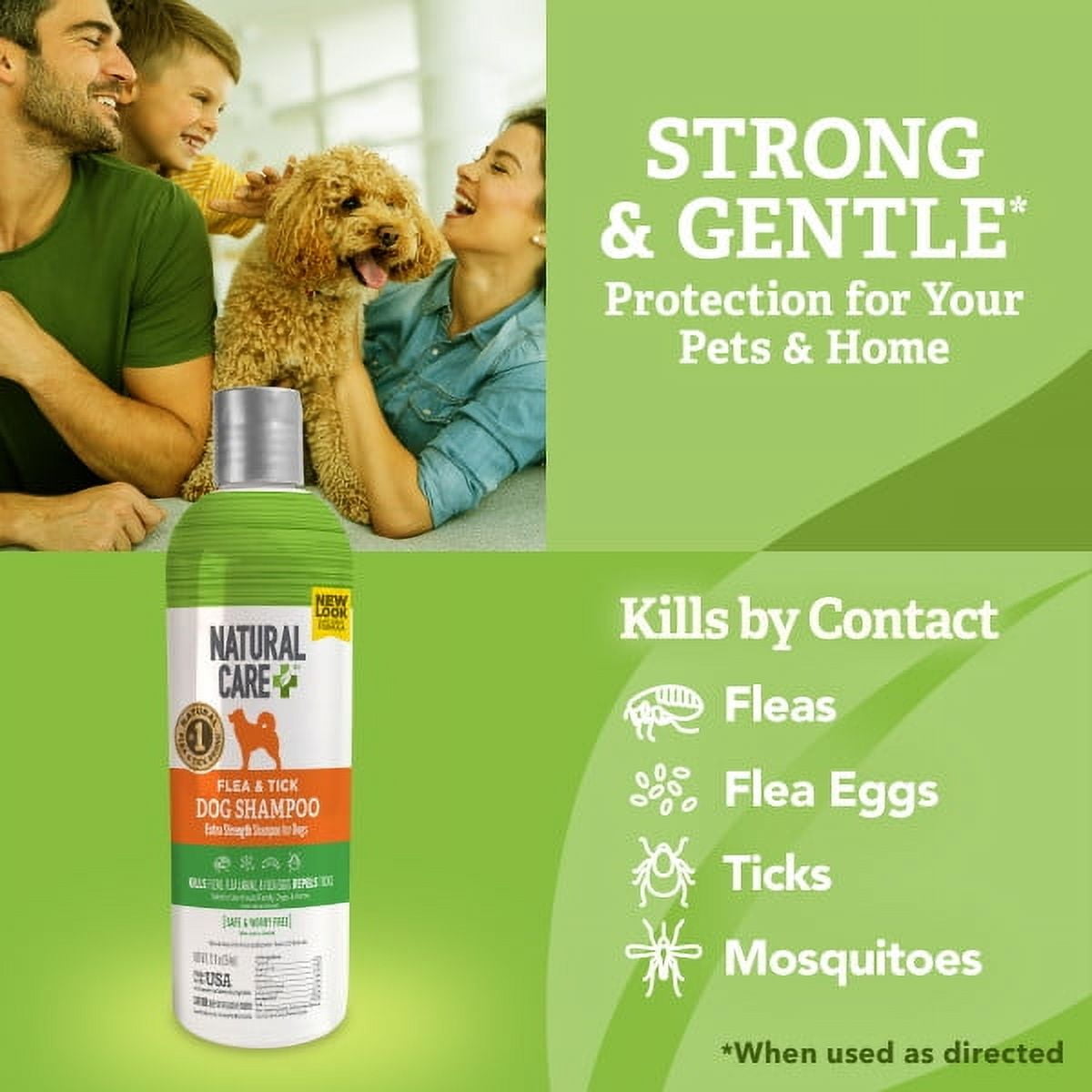 Natural Care Flea and Tick Dog Shampoo -Peppermint Scent - 12oz.
