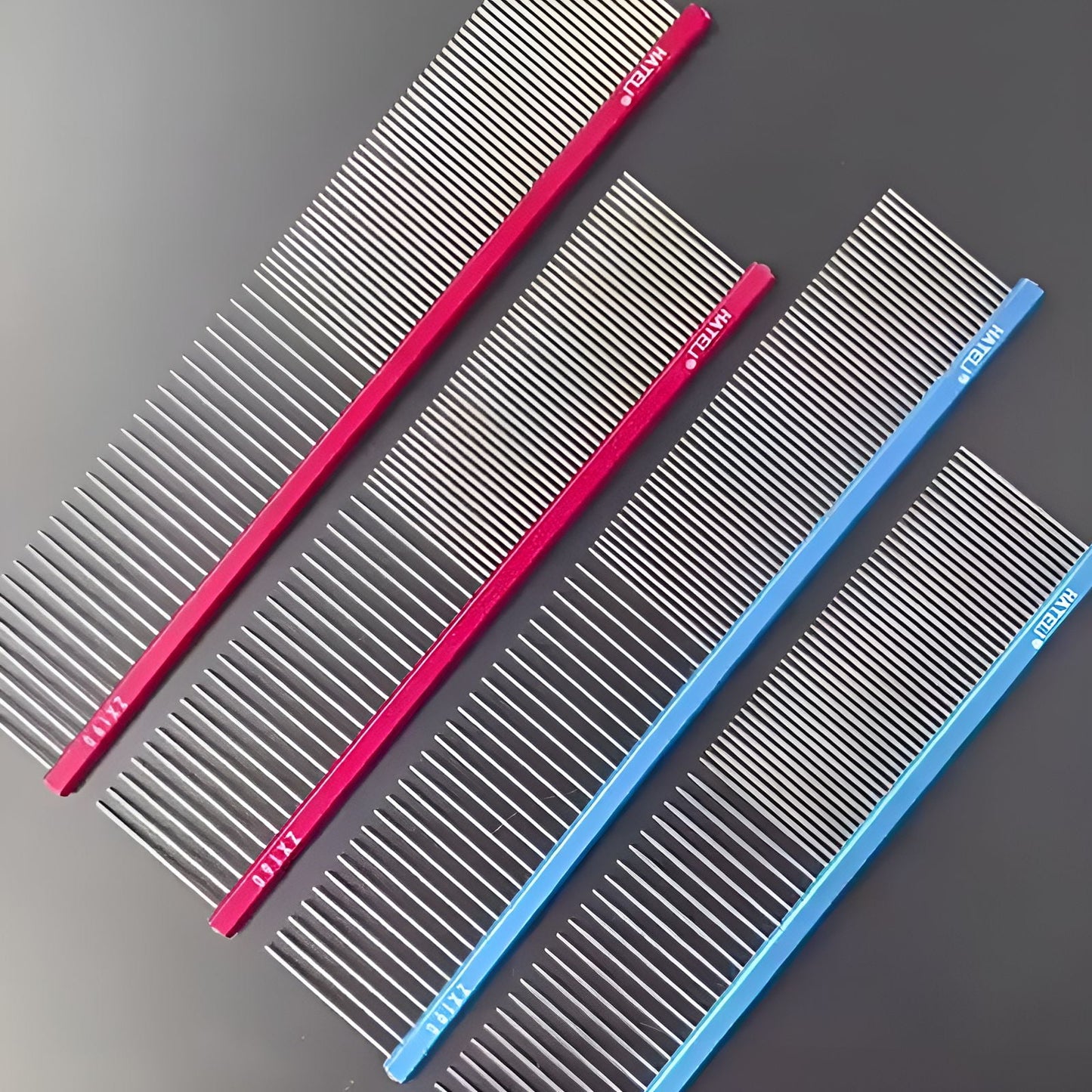 ACDANC Dog Comb,Dematting Comb for Dogs,Detangles/Removes Loose Hair Metal Comb,Blue