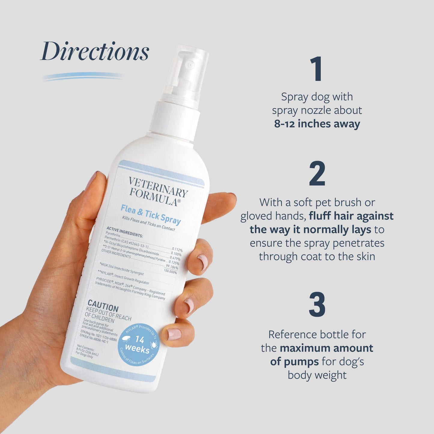 Veterinary Formula Clinical Care Flea & Tick Spray for Dogs, 8 oz.