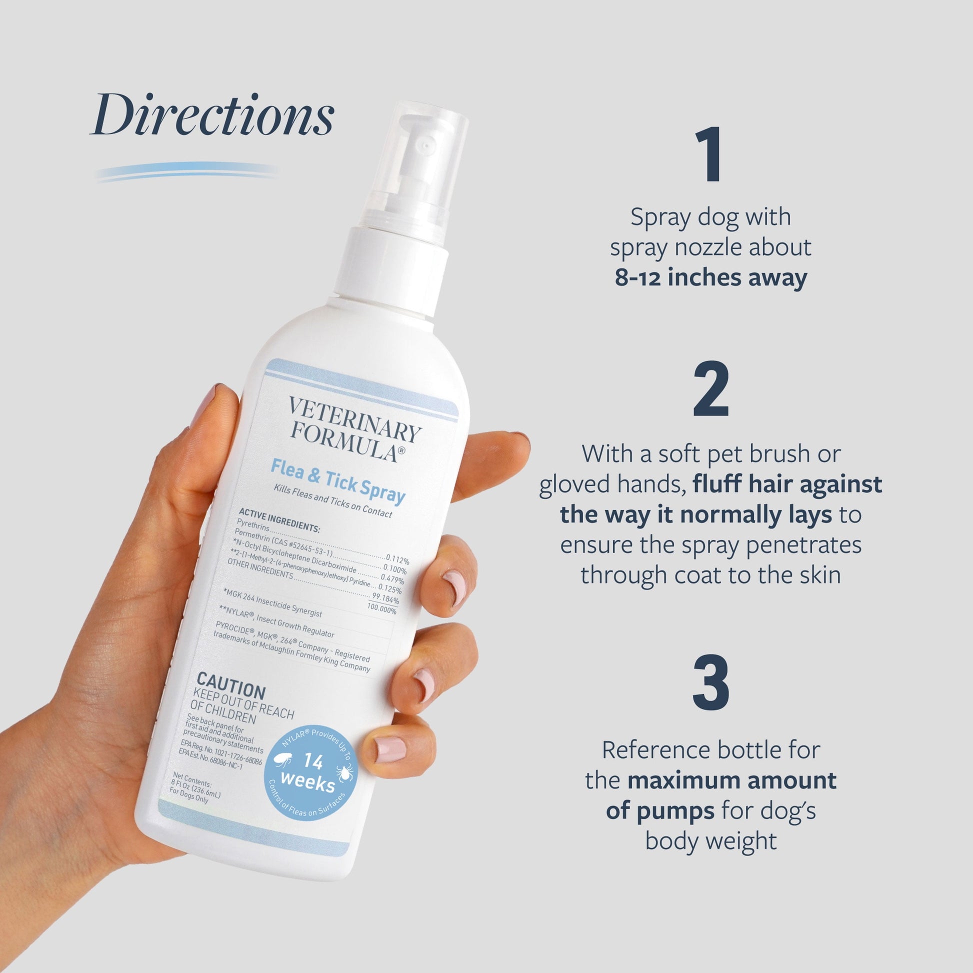 Veterinary Formula Clinical Care Flea & Tick Spray for Dogs, 8 oz.
