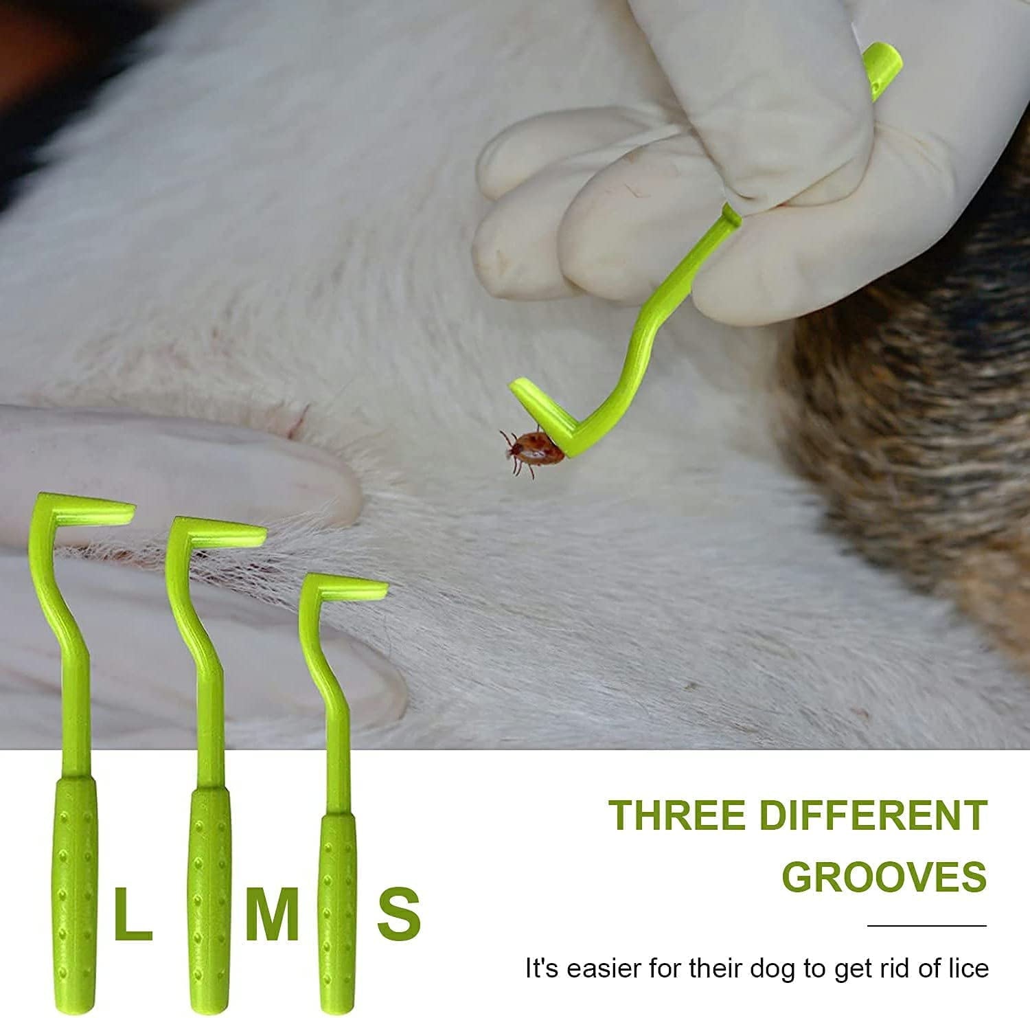 Emlimny 5PCS Tick Removal Tool Tick Picker Flea Removal Tool, Home Sake Tick Remover, Tick Hook Removal Tool Kit Remove Ticks Pet Comb Pet Supplies for Dogs, Cats and Human