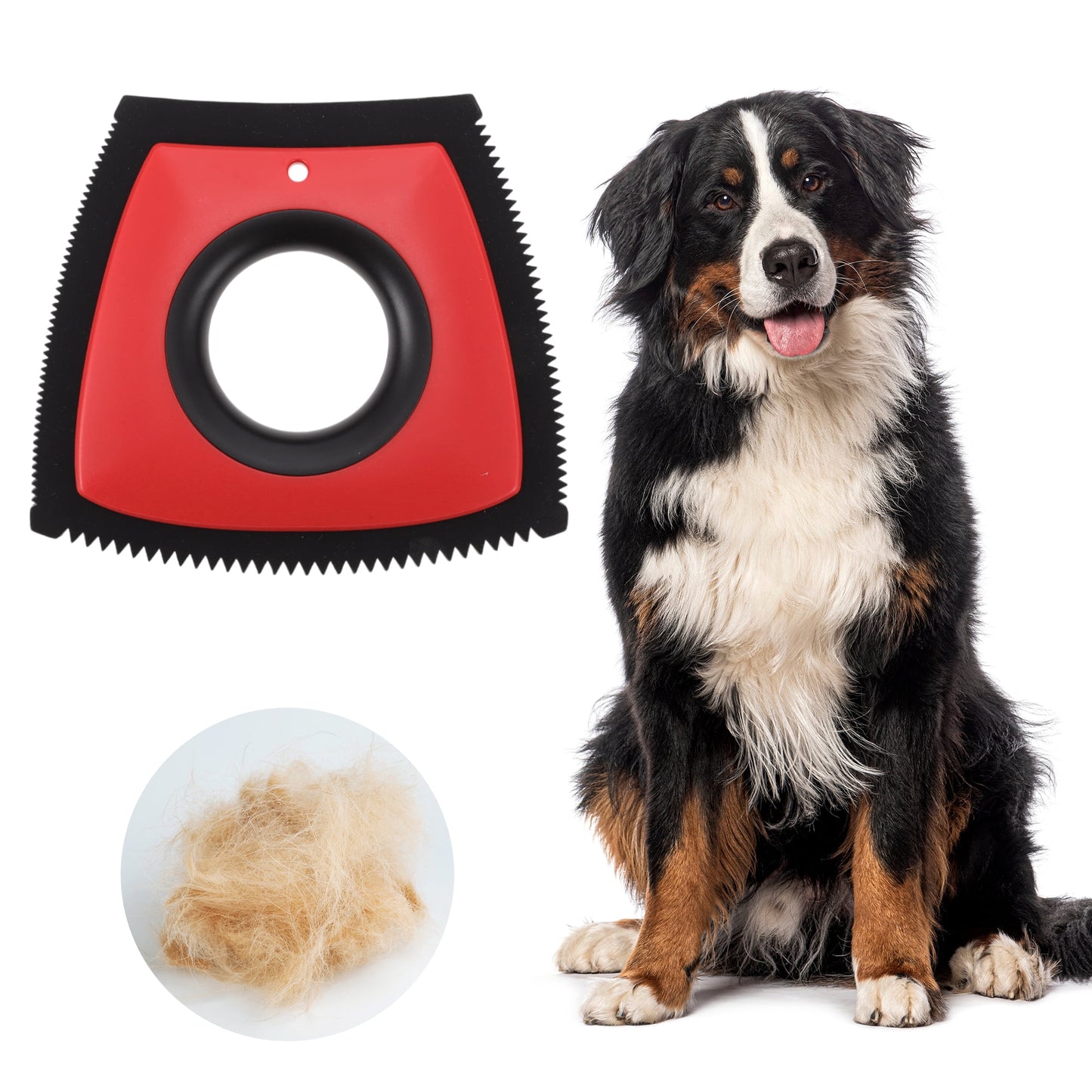 Unique Bargains 1 Pc Durable Claw Shape Pet Hair Remover for Dog for Cat Red
