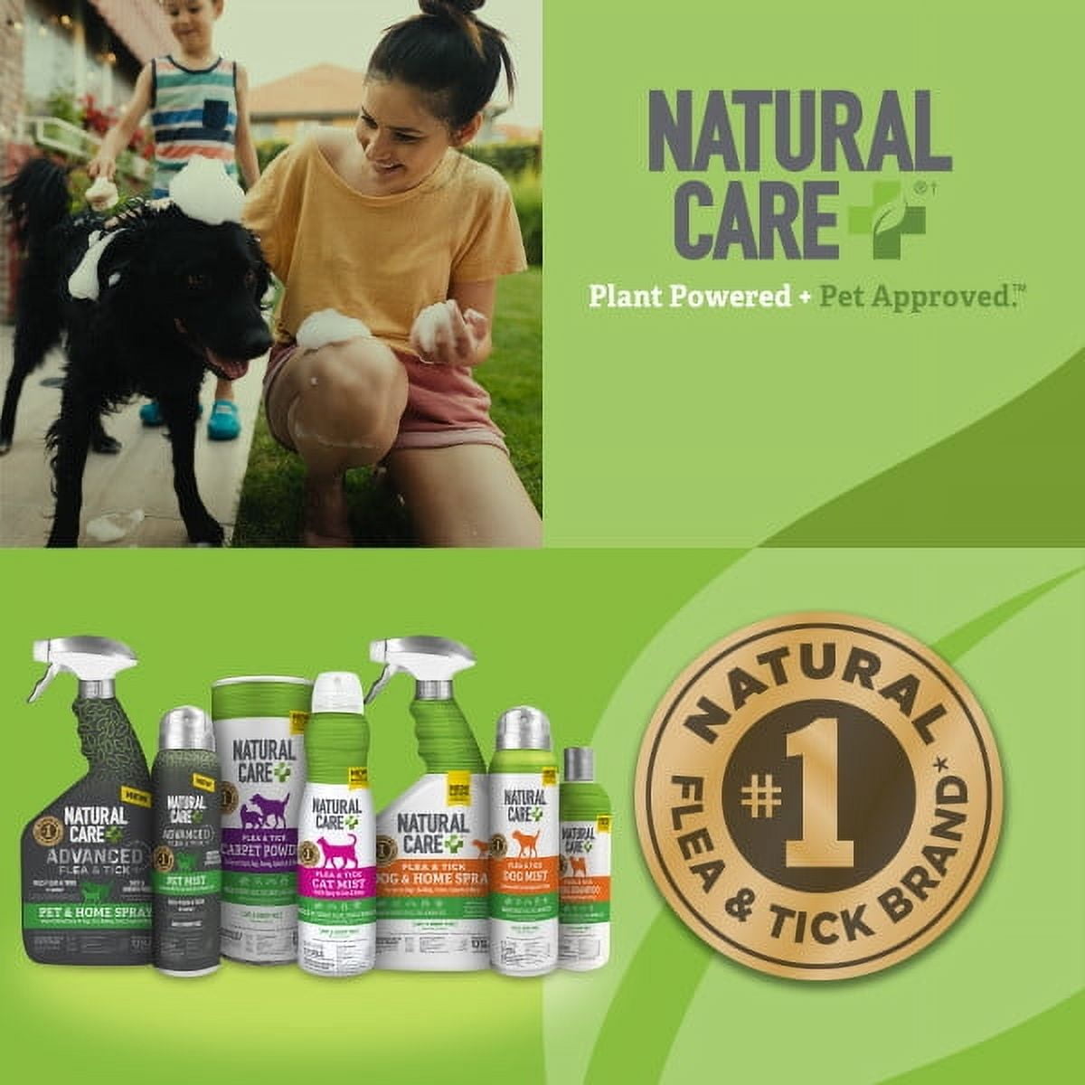 Natural Care Flea and Tick Dog Shampoo -Peppermint Scent - 12oz.